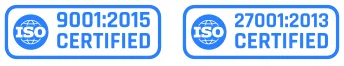 ISO certified logos ISO 20001:2015 ISO 9001:2015