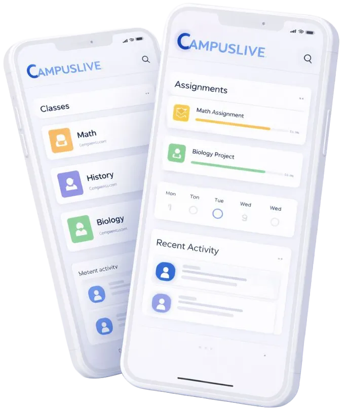 Mobile view mockup of ui
